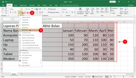 Cara Membuat Tabel Di Excel Berwarna Otomatis Mudah SemutImut