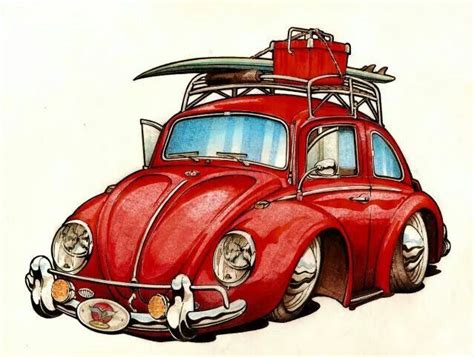 Resultado De Imagem Para Desenhos De Fusca Tunados Vw Art Cars Drawing Art Cars