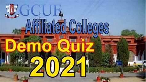 Demo Quiz 2021 | online exam GCUF - YouTube