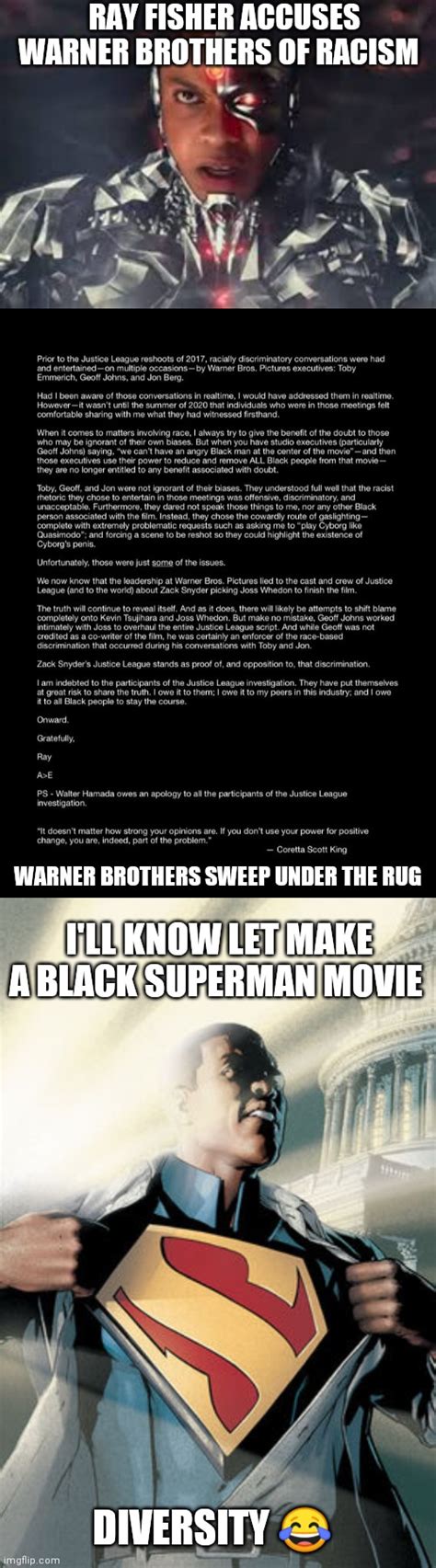 Black Superman Man Warner Brothers Very Desperate Imgflip
