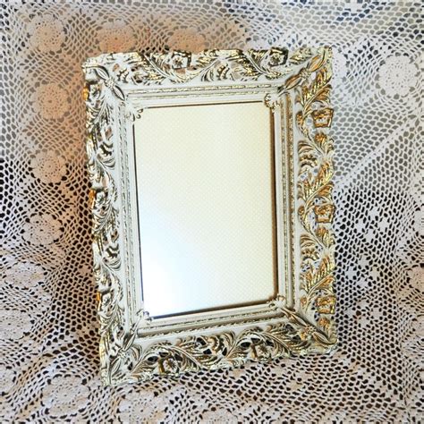 Vintage Lacy Gold And Brushed White Metal Picture Frame 5 X 7 Etsy