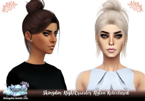 Shimydim Nightcrawler`s Nylon Hair Retextured Sims 4 Hairs