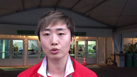 Brown 1 min ago tokyo olympics: Feng Tianwei speaking outside of the Olympic Village - YouTube