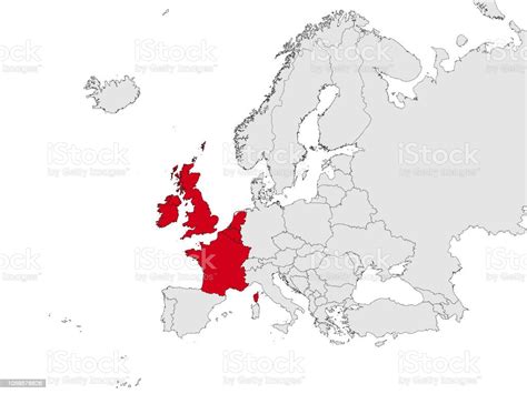 Ilustración De Mapa De Europa Occidental Y Más Vectores Libres De