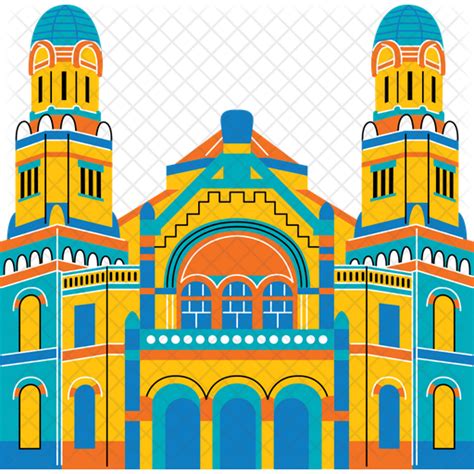 Lawang Sewu Icon Download In Colored Outline Style