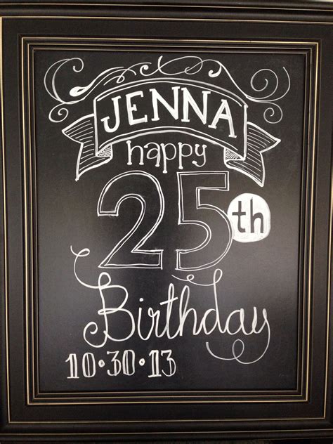 Birthday Chalkboard Birthday Chalkboard Art Chalkboard Art Birthday