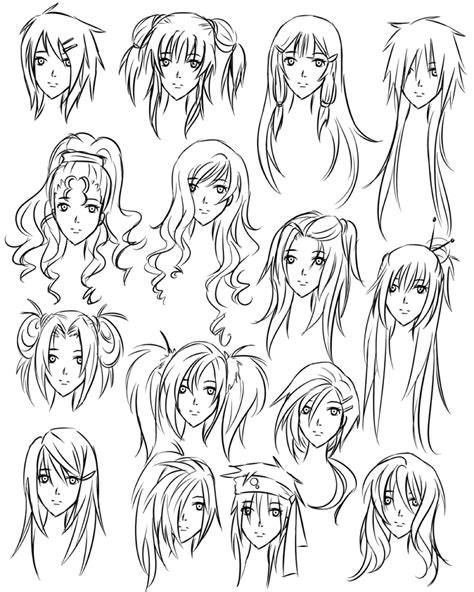 Hairstyles Drawing Anime Anime Hairstyles Drawing At Getdrawings
