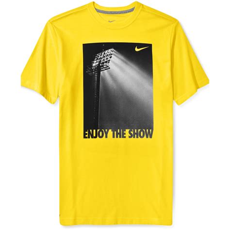 Nike Enjoy The Lights Graphic T Shirt In Yellow For Men Sonic Yellow