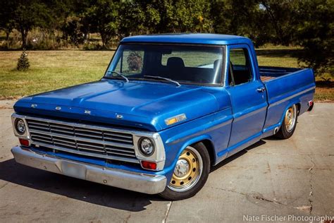 1969 Ford F100 Blue Rwd Manual Bump Side Classic Ford F100 1969 For Sale