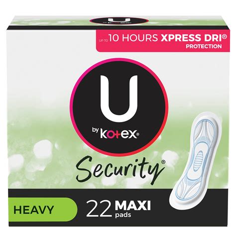 U By Kotex Security Maxi Heavy Flow Long Pads Shop Pads And Liners At H E B