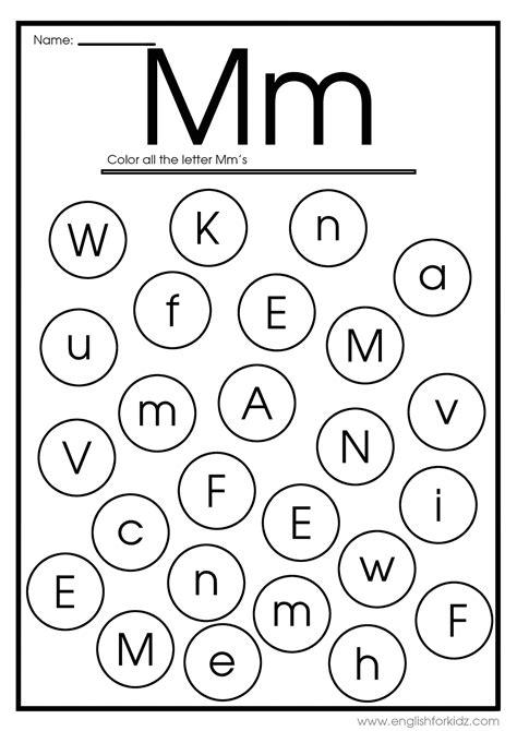 Printable Letter M Tracing Worksheets For Preschool Pre School Letter