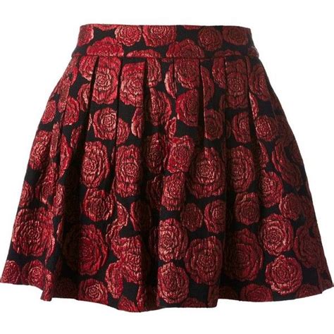Aliceolivia Rose Jacquard Skirt 355 Liked On Polyvore Featuring