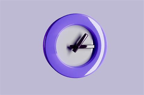 Premium Photo Cartoon Purple Clocks With Black Hands 3d Render
