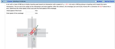 Solved A Car With A Mass Of Kg Is Initially Traveling Chegg