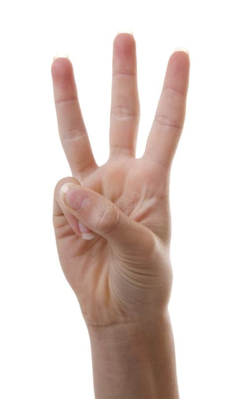 Mão Que Conta Com Dedo Indicador Aberto Número 1 Foto De Stock Imagem De Símbolo Closeup