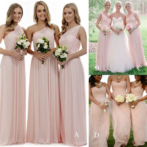Long Bridesmaid Dresslight Pink Bridesmaid Dressesmismatched