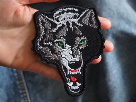 Wolf Patch Embroidered High Quality Pagan Animals Evil Etsy