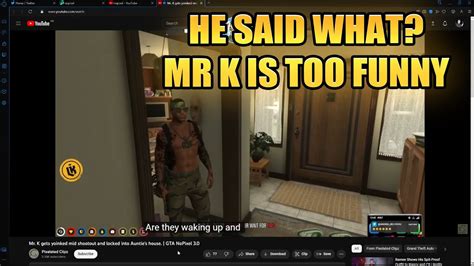 swizz can t stop laughing after seeing mr k s response to gsf nopixel gta rp cg youtube