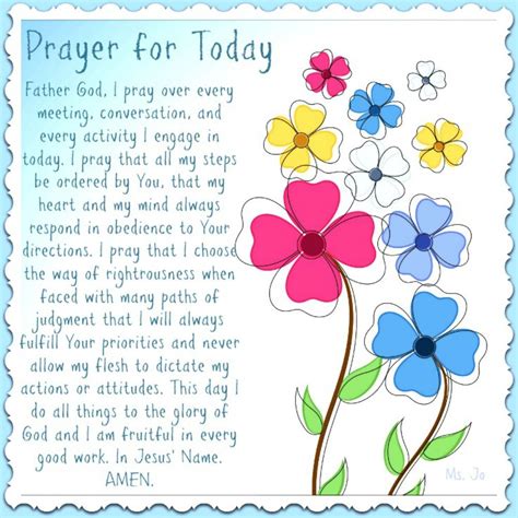 Prayer For Today Prayer For Today Good Morning Prayer Good Morning