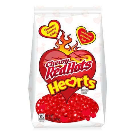 Red Hots Hearts Chewy Cinnamon Candy 125 Oz