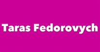 Taras Fedorovych - Spouse, Children, Birthday & More