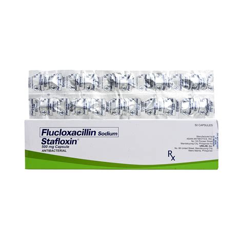 Stafloxin Flucloxacillin Sodium 500mg 1 Capsule Prescription Required