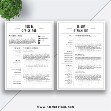 Orange accents enhance the content hierarchy so that recruiters could easily scan your resume. Professional Resume Template 2021, CV Template Word, Black ...