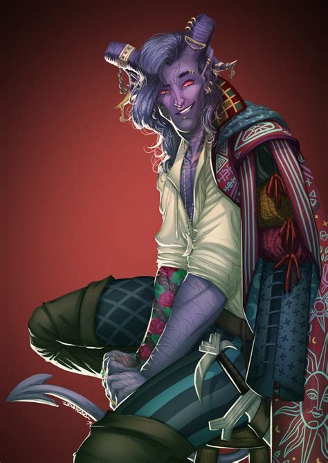 pin by corey dakin on character and environment design critical role fan art tiefling bard