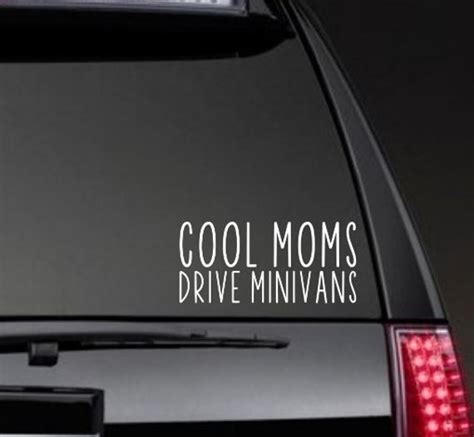 Paper Cool Moms Drive Minivans Car Decal Stickers Labels And Tags Stickers Pe