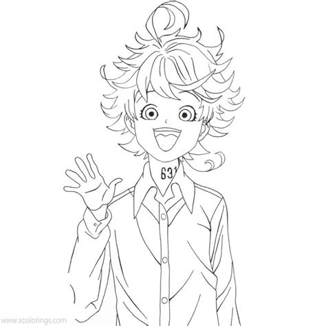 The Promised Neverland Coloring Pages Norman Emma And Ray