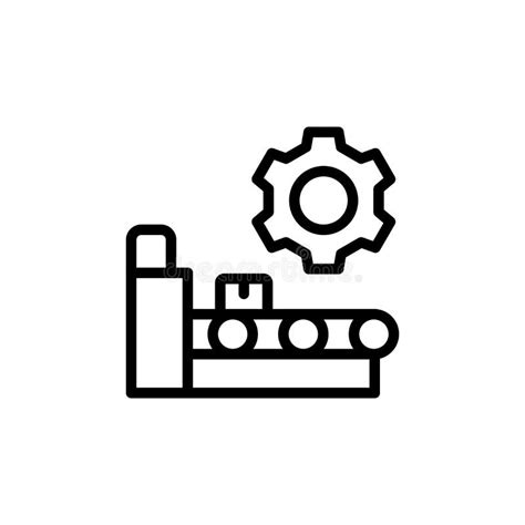 Assembly Line Manufacturing Icon Simple Line Outline Vector Elements
