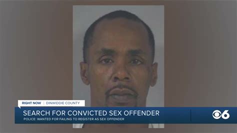 Vsp Seek Convicted Sex Offender From Dinwiddie County For