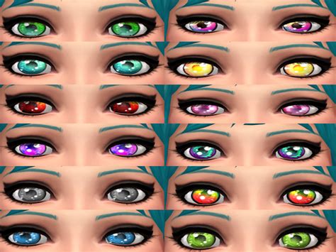 The Sims Resource Anime Style Eyes Multiple Colors