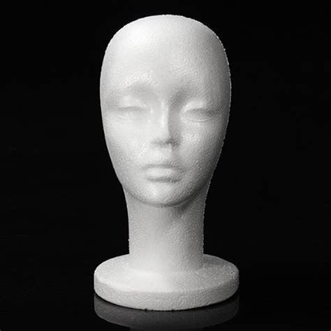 hot fashion female white foam styrofoam mannequin hat cap dummy wig head display holder model in