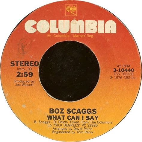 Boz Scaggs What Can I Say Were All Alone 1976 Vinyl Discogs