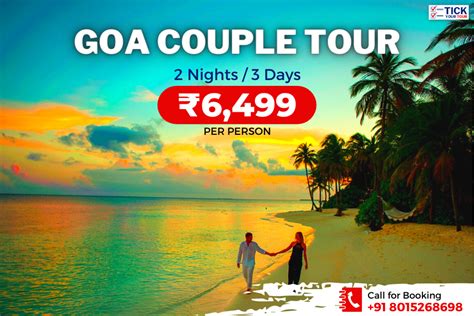 Goa Tour Package For Couple ₹6499 Person Tickyourtour