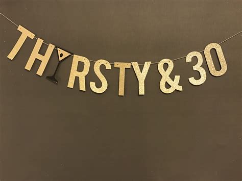 30th Birthday Party Banner Thirsty And 30 Banner 30th