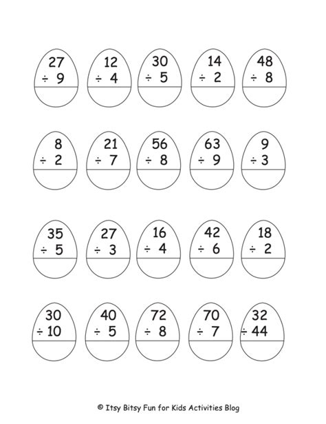Free Printable Easter Addition And Subtraction Multiplication And Division