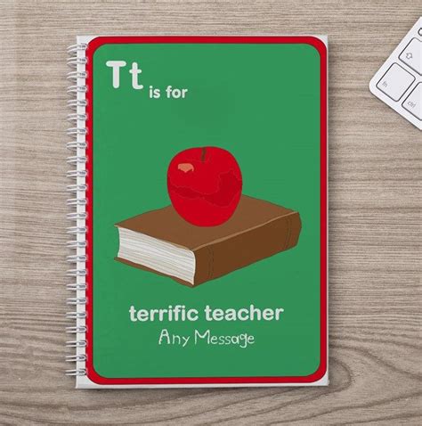 Personalised Notebook T Is For Teacher Uk Diy
