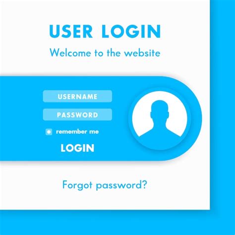 Premium Vector User Login Window Template