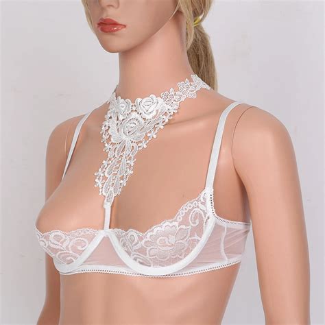 Hot Women Lingerie See Through Floral Lace Underwired Bra Tops Erotic