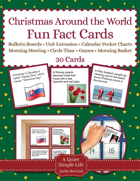 Christmas Around The World Fun Fact Cards A Quiet Simple Life