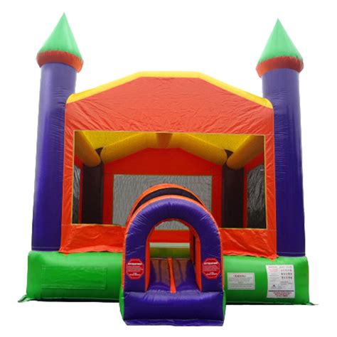 Pogo Commercial Inflatable Bounce House Orange Kids Bouncy Castle