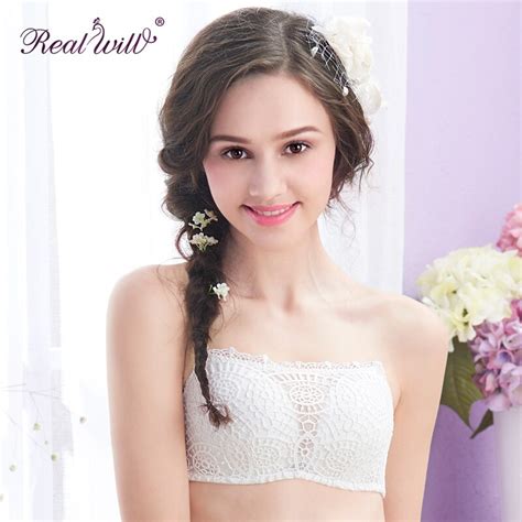 Aliexpress Com Buy Realwill Lace Women Bra Push Up Chest Lace Up Bra Closure Strapless