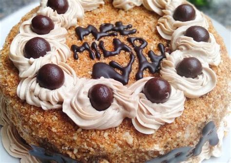 Resep Mocca Nougat Cake Birthday Cake Oleh Cut Aldila Tis Cookpad