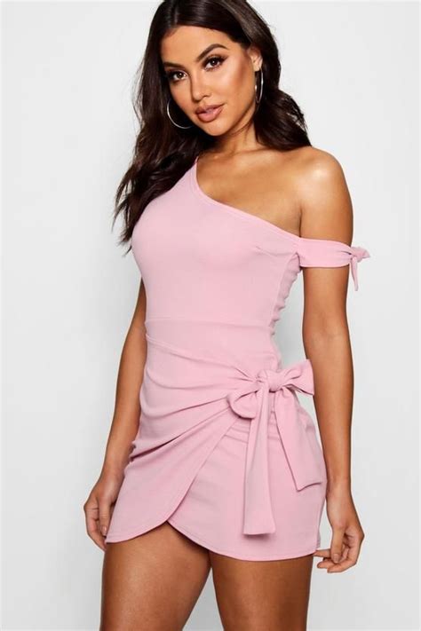 Tie Detail Wrap Mini Dress Boohoo Party Dress Special Occasion