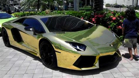 Gold Lamborghini Aventador All Wrapped In Gold Project Au Youtube