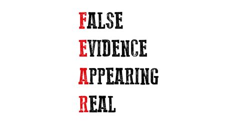 Fear False Evidence Appearing Real Motivational Words Posters And
