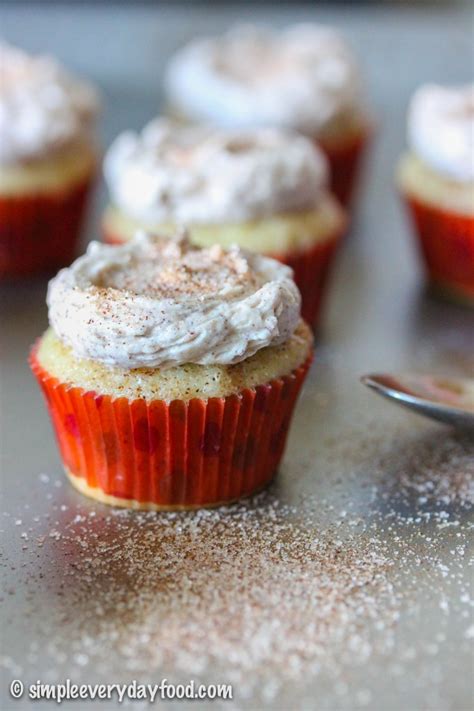 mini snickerdoodle cupcakes with cinnamon frosting simple everyday food