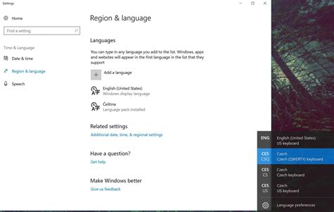 Как удалить язык из языковой панели Windows 10